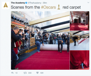 Oscar's behind-the-scenes red carpet