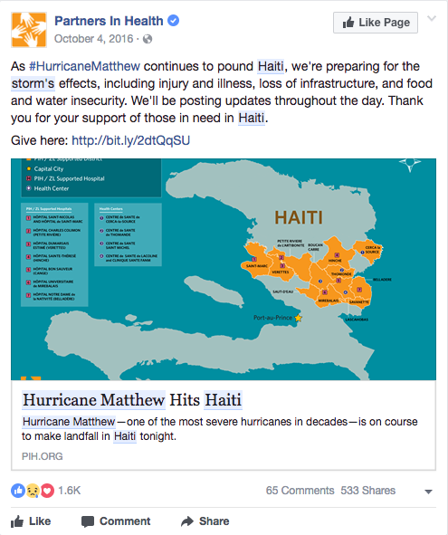 social media informs Haiti during