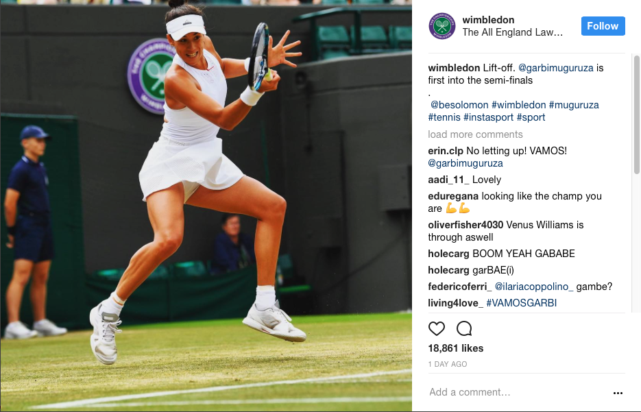 trending at wimbledon Muguruza