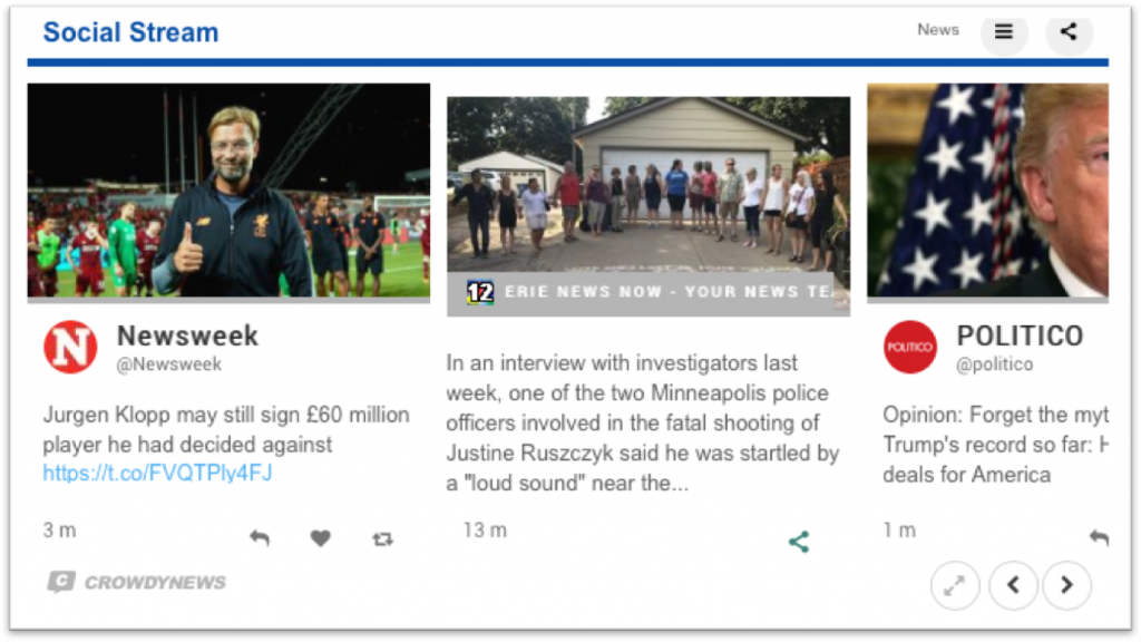 broadcaster expands coverage horizontal widget